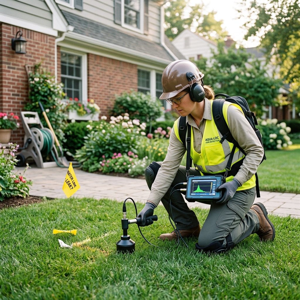 Acoustic and electronic leak detection tools for water supply line diagnosis